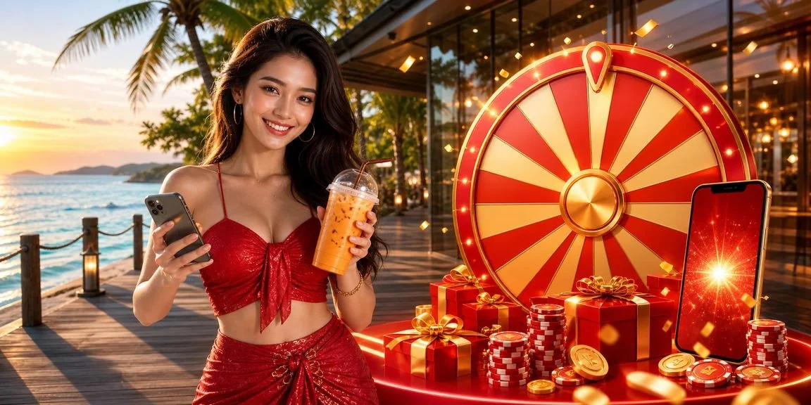 ภาพประกอบบุคคลกับวงล้อและของขวัญ
