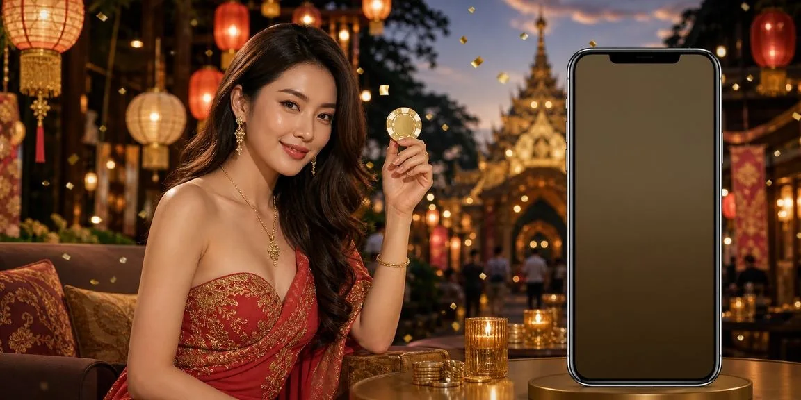 ภาพประกอบบุคคลกับโทรศัพท์หน้าจอว่าง